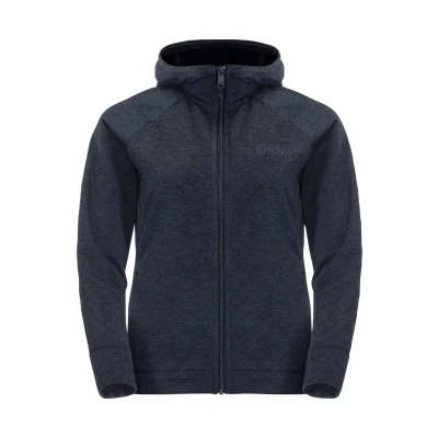 Afbeelding van Jack Wolfskin Waldsee Hooded JKT W Sweater met rits, Dames, Maat: Medium, Night blue