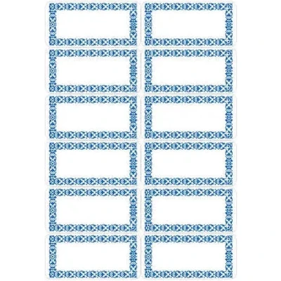 Afbeelding van Etiket HERMA 3742 keuken blauw Blister a 4 vel 10 stuks