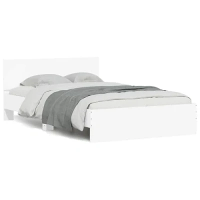 Image de vidaXL Cadre de lit avec LED sans matelas blanc 120x200 cm3207553