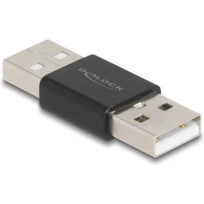 Afbeelding van Delock Geslachtswisselaar USB 2.0 Type A stekker naar metalen (USB 2.0, 3.90 cm), Data + Video Adapter, Zilver