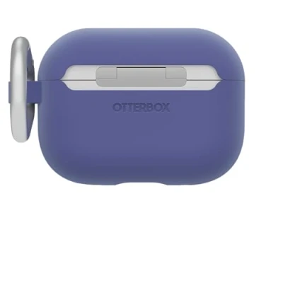 Afbeelding van Otterbox Soft Touch hoes voor AirPods Pro (2e / 1e generatie), schokbestendig, valbestendig, ultradun, krasbestendig en Apple AirPods, karabijnhaak inbegrepen, paars