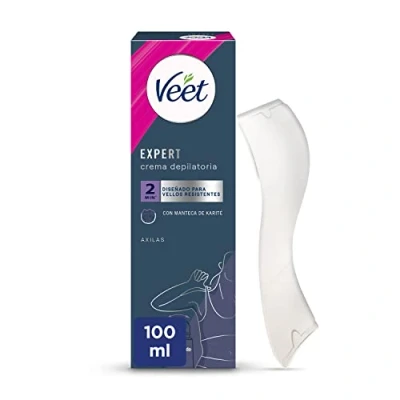 Afbeelding van Veet Expert Ontharingscrème voor oksels met roll on applicator shea wiskunde, 100 ml