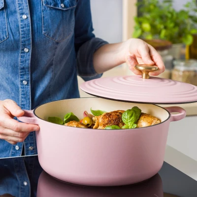 Afbeelding van Bourgogne braadpan 28cm/6.7L Blush pink