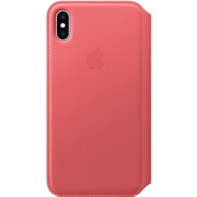 Afbeelding van Apple Leren Folio Hoesje voor iPhone Xs Max Roze