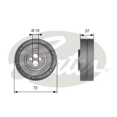 Afbeelding van Gates Spanrol distributieriem T41216