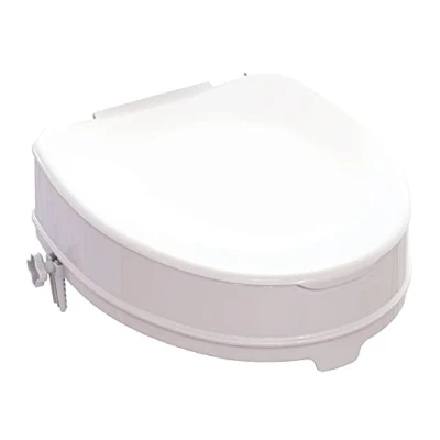 Image de Identités, Réhausse WC Modèle Ibiza, Forme anatomique confortable, Fixation rapide et Sans outil, Entretien désinfection facile, Améliore la sécurité aux WC, Hauteur 10 cm, couvercle