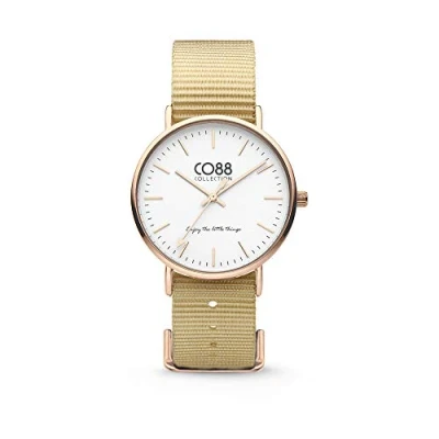 Afbeelding van CO88 Collection 8CW 10021 Horloge Nato Nylon zandkleurig 36 mm