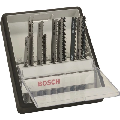 Afbeelding van Bosch Accessories 2607010540 Set decoupeerzagen Robust Line Wood Expert, T schacht, 10 delig 1 set(s)