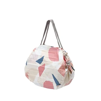 Afbeelding van Shupatto Japanse compacte boodschappentas, opvouwbaar, maat M, HAGIRE (Fabric Scraps), roze, hedendaags, Roze (Fancy Pink), Modern