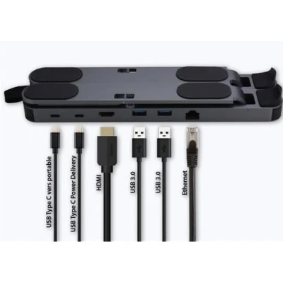 Afbeelding van MCL Oplegstation + notebookstandaard USB C HDMI 1GbE