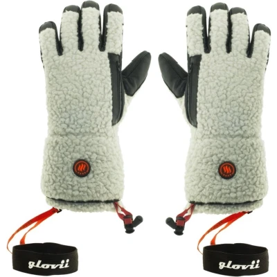 Afbeelding van Glovii Verwarmbare Handschoenen Inclusief Lamswol Maat M Zwart / Wit