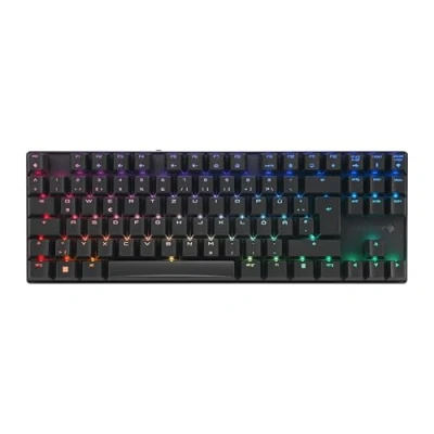Image de CHERRY XTRFY MX 8.2 Clavier 80% TKL rétroéclairé sans fil Bluetooth 5.2, 2.4 GHz, USB C QWERTZ Allemand commutateur : MX2A Red noir