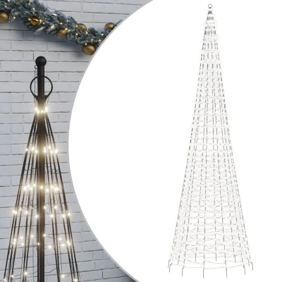 Afbeelding van vidaXL LED kerstboom aan vlaggenmast 1534 LEDs koud wit 500 cm