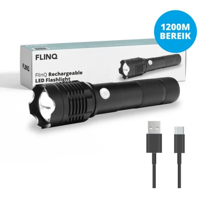 Afbeelding van Oplaadbare Militaire Zaklamp 1200 meter