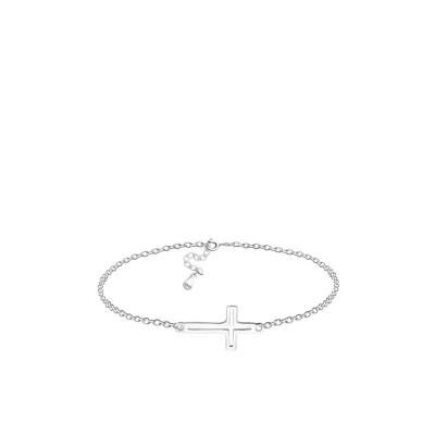 Afbeelding van SOFIA MILANI Damesarmband van 925 zilver met hanger in kruisvorm, Edelmetaal