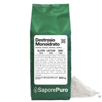 Afbeelding van Saporepuro Dextrose 500 g, ideaal voor ijs en sorbets