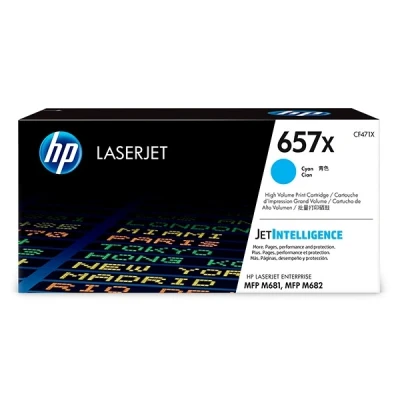 Image de Cartouche de toner cyan HP 657X LaserJet grande capacité authentique