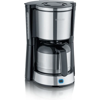 Afbeelding van Severin KA 4847, Filterkoffiezetapparaat, 1 l, Gemalen koffie, 1000 W, Zwart, Roestvrijstaal