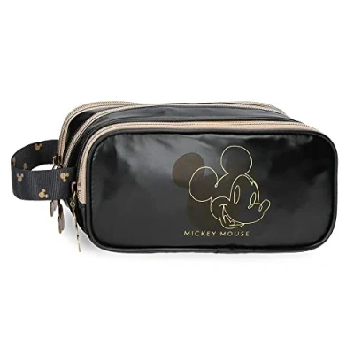 Afbeelding van Disney Mickey Outline Pennenetui, drievoudig, zwart, 22 x 10 9 cm, polyester, drievoudig etui