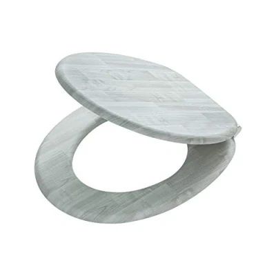Afbeelding van Tiger Titan WC bril Toiletbril met deksel Soft Close MDF Grijs