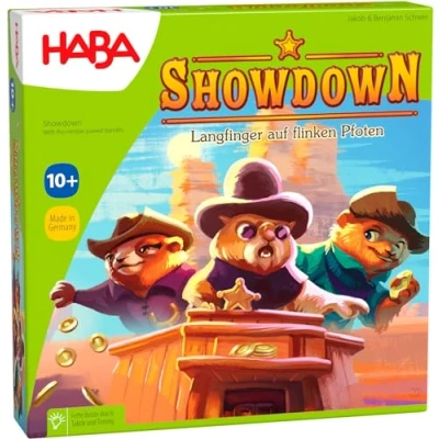 Afbeelding van HABA Familienspiel Showdown Sammelspiel Bordspellen voor kinderen, Maat: One Size, Mehrfarbig