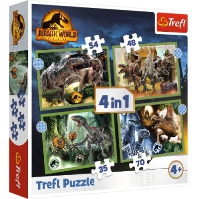 Afbeelding van Trefl 4in1M Threatening dinosaurs / Universal Jurassic Wor
