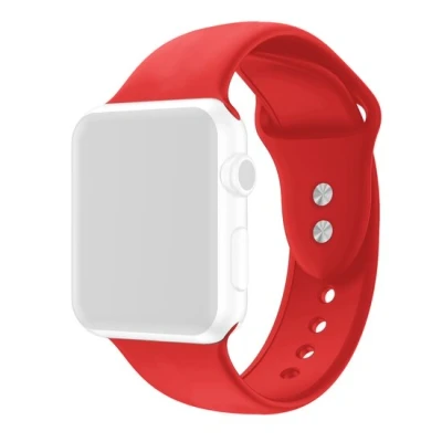 Afbeelding van Apple Watch Siliconen sportbandje Rood Dubbele druksluiting Geschikt voor 38mm / 40mm 41mm