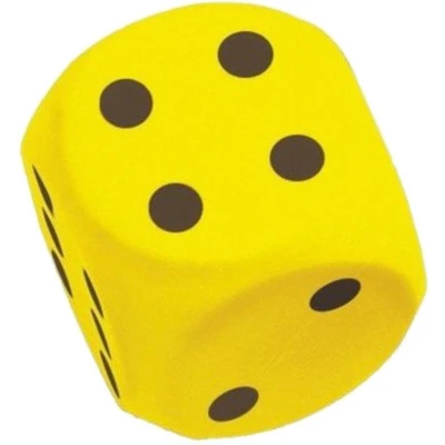 Afbeelding van Basic Dobbelsteen Soft Geel 16 Cm