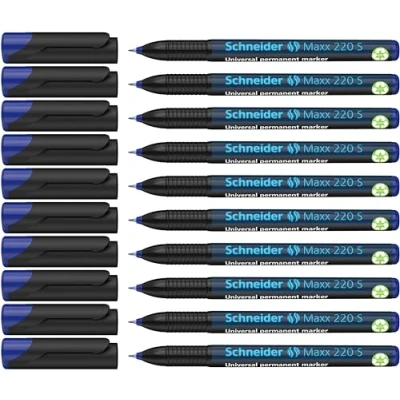 Afbeelding van universele marker Schneider Maxx 220 S permanent blauw doos met 10 stuks