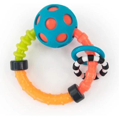 Afbeelding van Sassy Bijtring en rammelaar voor baby Kleurrijk speelgoed Bend &amp; Flex Ring Rattle