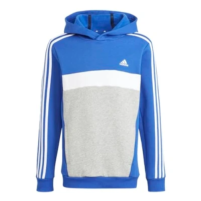Afbeelding van adidas Sportswear Tiberio 3 Stripes Colorblock Fleece Hoodie Kids Kinderen Blauw 140
