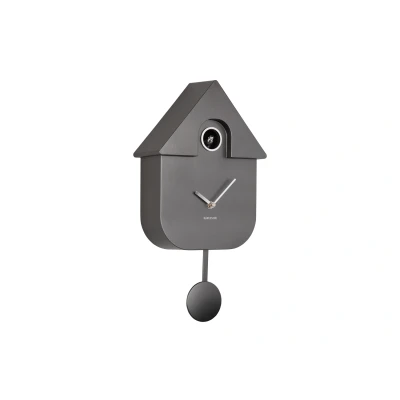Afbeelding van Karlsson Wandklok Modern Cuckoo Metallic dark grey