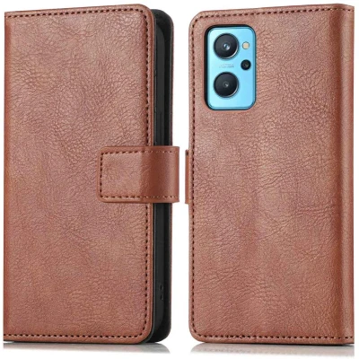 Afbeelding van iMoshion Hoesje Geschikt voor Oppo A76 (4G) Met Pasjeshouder Luxe Bookcase Bruin