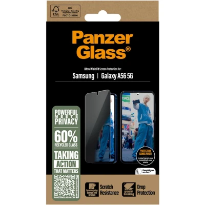 Afbeelding van Panzerglass Schermbescherming Privacy Screen Ultra Wide fit Samsung Galaxy A56 5g (pgrpuwfg38380)