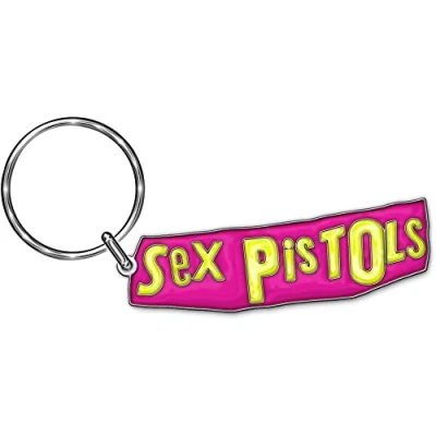 Afbeelding van Sex Pistols Sleutelhanger Classic Logo Roze/Geel