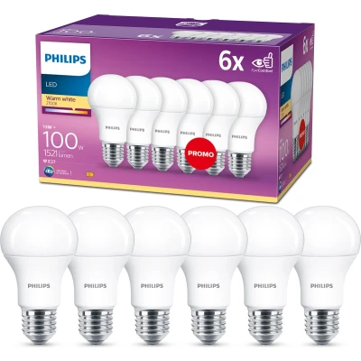 Afbeelding van Philips LED 100W A60 E27 WW 230V FR ND 6CT 4