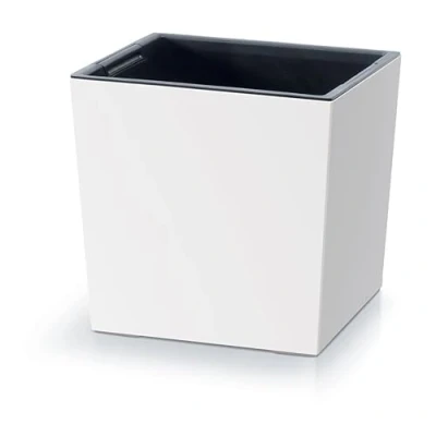 Afbeelding van Prosperplast Vierkant Bloempot met inzet 24 cm x 23,5 Wit