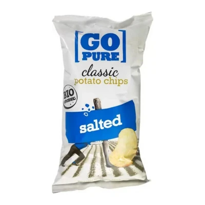 Afbeelding van Go Pure Classic Chips Salted Groot Bio 10 x 125 gram