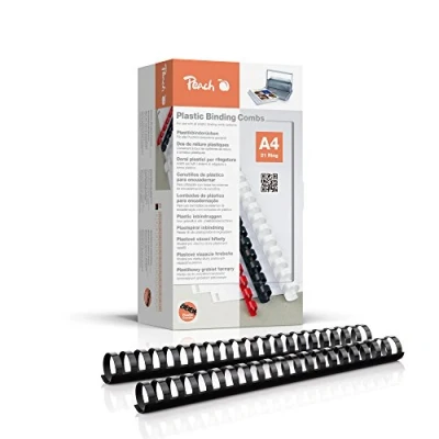 Afbeelding van Peach PB432 02 50 nietbinders, DIN A4, 310 pagina&#039;s, zwart