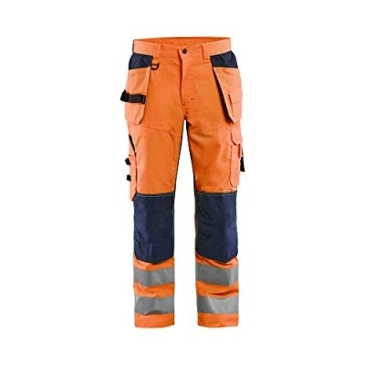 Afbeelding van Blaklader Werkbroek High Vis met ventilatie 1565 1811 Oranje/Marineblauw D92