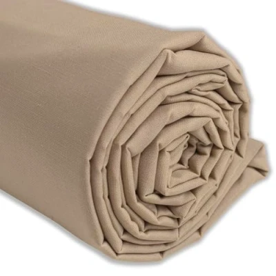 Image de IPEA tissu en coton Popeline Beige 200 cm x 150 Fabriqué Italie au mètre pour couture, vêtements, doublures, meubles, accessoires, patchwork, uni coudre