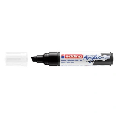 Image de Edding 5000 marqueur acrylique (5 10 mm biseautée) noir foncé mat