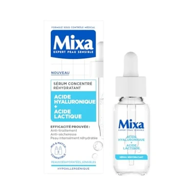 Afbeelding van Garnier Mixa Rehydraterend geconcentreerd serum voor gedehydrateerde en gevoelige huid verrijkt met hyaluronzuur melkzuur 30 ml