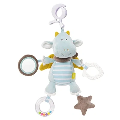 Afbeelding van Fehn Kinderwagenhanger Draak Polyester 38 Cm Lichtblauw/bruin
