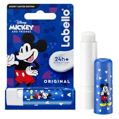 Afbeelding van LABELLO Mickey Mouse Limited Edition Disney (1 x 5,5 ml), hydraterende lippenstift voor kinderen, langdurige hydratatie voedende lippenbalsem