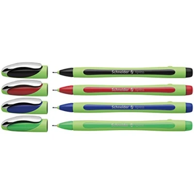Afbeelding van Schneider fineliner Xpress 0.8mm assorti kleuren 4 stuks op blister S 79000