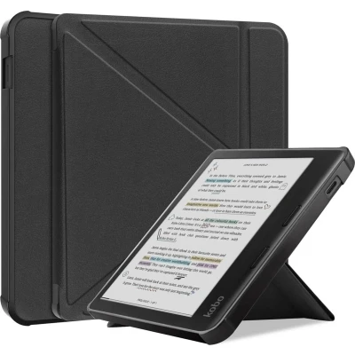 Afbeelding van iMoshion Ereader Cover / Hoesje Geschikt voor Kobo Libra Colour Origami Bookcase e reader Zwart