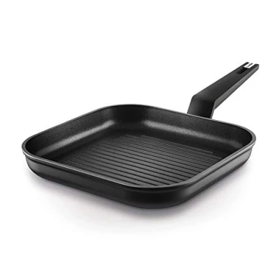 Afbeelding van Grillpan, 27 cm, Zwart Gegoten aluminium CasteyTitanium