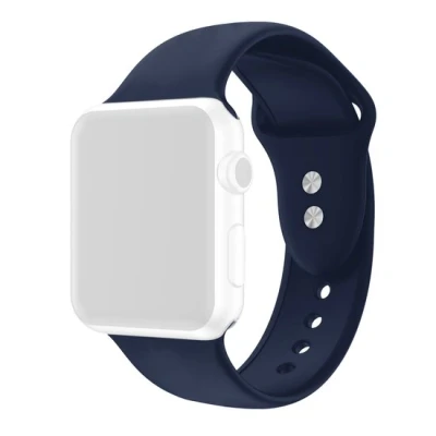 Afbeelding van Apple Watch Siliconen sportbandje Donkerblauw Dubbele druksluiting Geschikt voor 38mm / 40mm 41mm