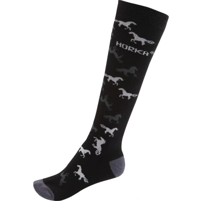 Afbeelding van Horka Sokken Riding Horses Fuchsia L